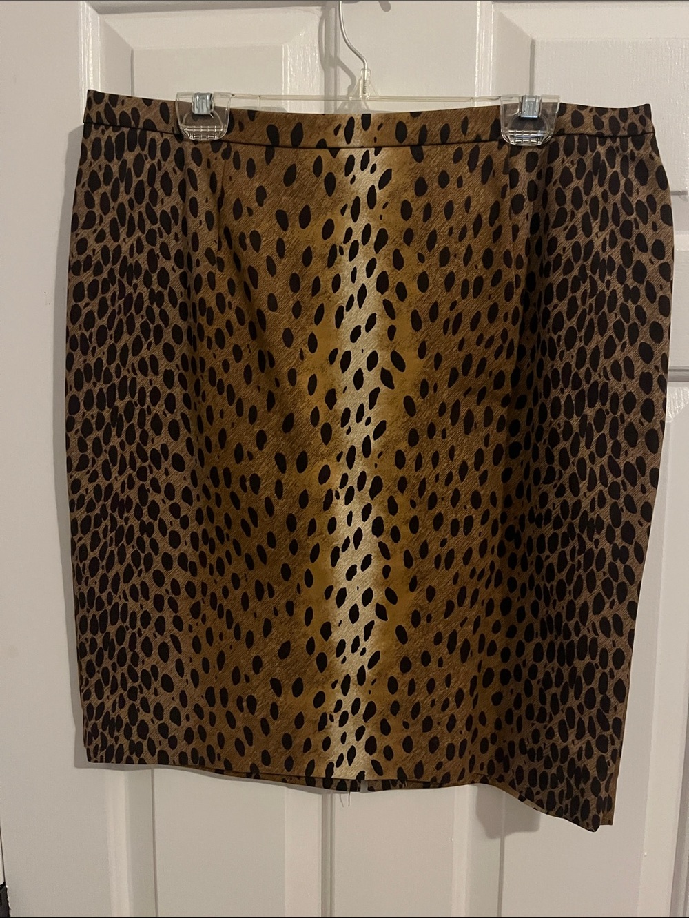 MICHAEL Michael Kors Brown and Black Leopard-Spot Pencil Skirt